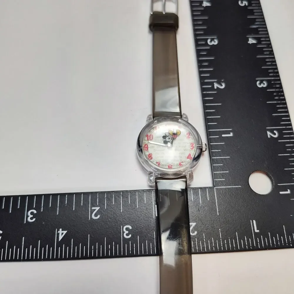 Disney Mickey Mouse Clear Case Watch Mickey Seconds Hand